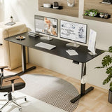 Standing Desk, 67" x 23.6" Height Adjustable Sit Stand Desk with Splice Board for Home Office