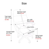 Home Desk Chair with Adjustable Lumbar Support,Heavy Duty Swivel Office Chair with Wheels, Armchair omic Computer Sponge Upholstered Seat