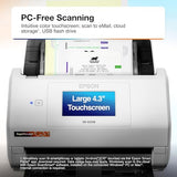Wireless Desktop Color 2-Sided Document & Tax Receipt Scanner with ScanSmart AI PRO Data Management Software for PC