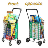 Shopping Cart with 360° Swivel Wheels Folding Utility Cart with Easily Collapsible Cart with Extended Foam Cover
