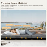 GEMBED Tri Folding Mattress King Size - 6 Inch Foldable Floor Sofa Bed