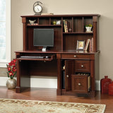 Sauder Palladia Computer Desk with Hutch, Large Storage and File Drawer