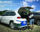 iClimb Super Easy Assemble Folding Cot Ultralight Compact Heavy Duty with Carry Bag for Adults Camping Backpacking (Brown)