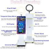 Mirror Photo Booth Machine with 32in Interactive Touch Screen and Flight Case