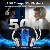 Wireless Headsets with Mic for Work, Wireless Headset for Cell Phones, Ultra Lightweight& 50+ Playtime