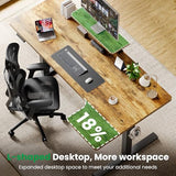 L-Shaped Standing Desk - 63 Inch Adjustable Corner Standing Desk with Flexible Monitor Stand
