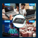 V12 Laptop Cooling Pad Stand with 5.5inch Fan, Fast Cooling Computer Laptop 15.6-21in