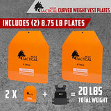 WOLF TACTICAL Curved Weight Vest Plates – 5.75/8.75/14.5LB Pairs – Contoured Ergonomic Fit – WODs, Strength Training, Running, Heavy Workouts