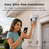 aosu D1 Max, 4-Cam Kit, 4K Solar Security Cameras System Wireless Outdoor