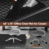 Office Chair Mat for Carpet, 2.2 mm Thick Clear Desk Chair Mat with Non-Slip Grips, Large Floor Protector for Low