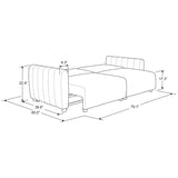 Serta Galway 91.7" Convertible Sleeper Sofa, Queen Size