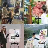 Easel Stand for Painting and Sign - Aluminum Metal Artist Tripod Adjustable Easels for Display Height from 21 to 61Inches
