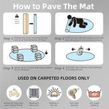 Office Chair Mat for Carpet, 36"x48" Clear Floor Mats with Lip, Computer Desk Floor Mat - PVC Plastic Rug Carpet Protector Mat