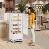Commercial Countertop Pastry Display Refrigerator, 3.5 Cu.Ft Cake Display Case with LED Lighting