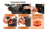 Lucky Seven Trimmer Spool Line Compatible with Worx，Edger Spool Compatible with Worx Trimmer spools Weed Eater String, Trimmer Line Refills 0.065 inch for Electric String Trimmers(10 Pack)