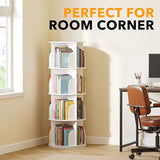 SpaceAid 4 Tier Rotating Bookshelf Tower, Spinning Bookcase Lazy Susan, Revolving 360 Book Shelf Storage Round Carousel