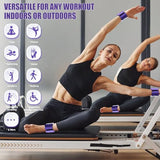INDEPANDIA Wrist & Ankle Weights for Women and Men, 4lbs Pair Adjustable Silicone Weighted Bangles for Arm & Leg Workouts, Gradient Purple