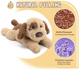 Dog Stuffed Animals, Microwavable Stuffed Animal Adorable Fluffy Puppy Plush for Warmth Comfort, Heatable Coolable Lavender Scent Dog Plush Toy, Cute Soft Puppy Plushies for Kids Boys Girls Adult Gift