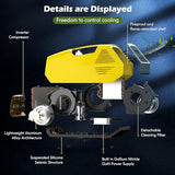 Pluralla Portable Air Conditioners, 2380BTU Rapid Cooling Outdoor Air Conditioner, 240W Low Power Consumption Camping Air Conditioner for Tent, RV, Truck,Van, Car (Battery Not Included) - Yellow