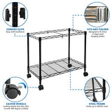 Mount-It! Rolling File Cart with Locking Casters, Mobile Filing Cabinet for Letter and Legal Size Folders