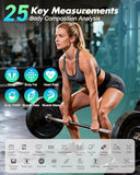 INSMART Smart Scale for Body Weight, Large Display Body Fat Scale, Accurate Weight Scale Digital Bluetooth Bathroom Scale for BMI Heart Rate, 25 Body Composition Analyzer with Fitness APP Sync, 500lbs
