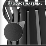 kaiwrxin Commercial Outdoor Trash Can - 60L Heavy Duty Metal Garbage Bin with Lid & Liner, Weather-Resistant Waste Receptacle (Black, Large)