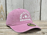 Enodtter World's Best Grandma Hat for Women, Christmas Birthday Gift for Grandmother, Washed Pink Baseball Cap Cotton Distressed Dad Hat