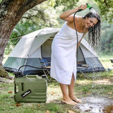 SPACEREST Integrated Camping Shower – Spill Resistant, Electric Portable Shower for Camping with 5 Gallon Food-Grade Water Jug, Easy to Store for Hiking, Beach, 7-Mode Shower Head, IPX7 Waterproof