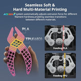Anycubic Kobra X Combo 3D Printer with ACE 2 Pro, Native 7-Color Printing (Up to 19), 2X Faster & Less Waste, Auto-Leveling, Ideal for Beginner, Kids