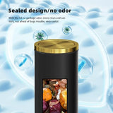 LEASYLIFE 30L/8GAL Gold Brass Kitchen Trash Can,Tall Commercial Garbage Can with FILP Lid,Black and Gold Trash Can