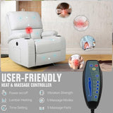 LAFWELL Rocking Recliner Chair, Massage Rocker Recliner Chair with Vibration Massage and Heat