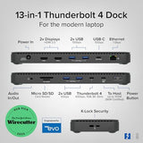 Plugable Thunderbolt 4 Dock with 100W Charging, Thunderbolt Certified, Laptop Docking Station