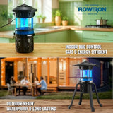 Flowtron Indoor Outdoor Bug Trap Zapper | Electric Insect Killer with UV Light & Fan | 800 Volt Stun Grid & 530 Sq Ft Coverage | Silent Mosquito, Fly, Gnat, Insect Trap for Patio, Yard, Home, Garage