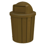Campus Collection 42 Gallon Plastic Commercial Garbage Can with Push Lid