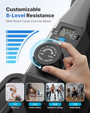 Sitting Under Desk Elliptical Machine, Leg Exerciser While Sitting for Seniors, Seated Pedal Exerciser, Quiet & Portable Pedal Exerciser with 8 Resistance Levels, Work from Home Fitness