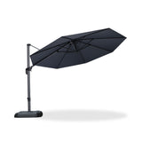PURPLE LEAF Patio Outdoor Umbrella 11 Feet Round for Pool Grey