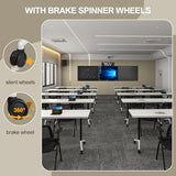 FIZHKR Folding Conference Room Table On Wheels
