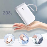 GRSJKRI Portable Thermal Label Printer Fast Printing Mall Home Office Use with Waterproof Label Paper