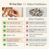 WforHer Vaginal Probiotics for Women - 12 Billion CFU - 30 Daily Capsules