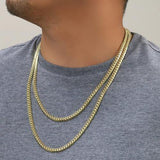 Nuragold 10k Real Yellow Gold Miami Cuban Link 6mm Solid Chain Necklace - 28"