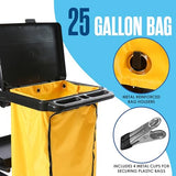 Cleaning Caddy with Wheels, for Housekeeping, Janitor, Custodian, House Keeping, Maintenance, Rolling Supply Organizer
