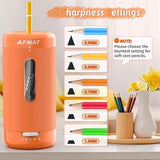 Electric Pencil Sharpener, Auto in & Out, 5 Nibs, 7K+ Uses, Fully Automatic Pencil Sharpener for Classroom