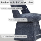VKNOW Upholstered Swivel Dining Chairs Set of 4 with Curved Open Back