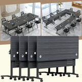 rzoizwko Folding Conference Room Tables, Conference Table with Power