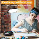 Sailstar Desk Lamp for Home Office, Small Desk Lamp with Wireless Charger,