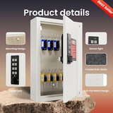 Electronic Key Box Wall Mount Cabinet, Private/Public Mode, Beige