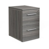 NBF File Cabinet 2 Drawer Office Storage Pedestal with Locking Drawer, Gray
