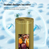 LEASYLIFE Gold Trash Can, 8 Gallon Trash can with lid,Large Capacity FILP lid Kitchen Trash can for Bathroom