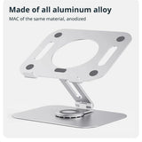 DTTLYQF Laptop Stand Rotatable Foldable Aluminum Alloy Notebook Holder Compatible Bracket