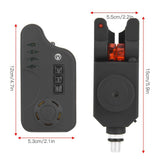 Fishing Bite Alarm Indicator Set, 4 Emitter + 1 Receiver Digital Wireless Fishing Bite Alert Indicator Set Tihebeyan